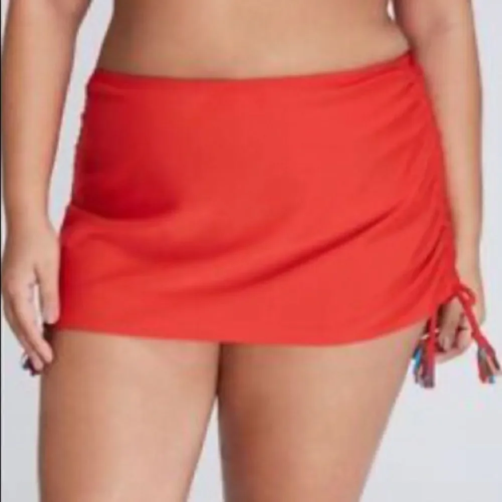 ‎Swim-by Cacique burnt orange ruched swim skort 22